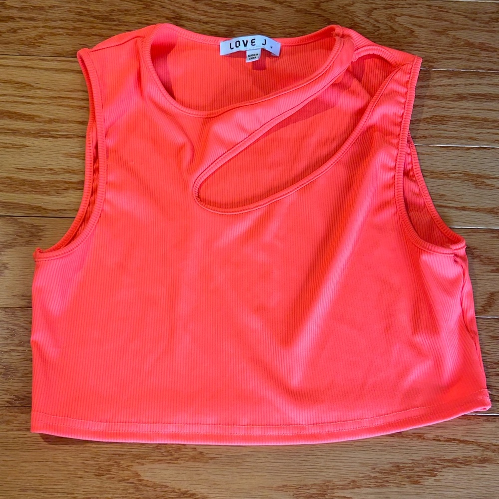 Love J Women's Coral Sleeveless Top